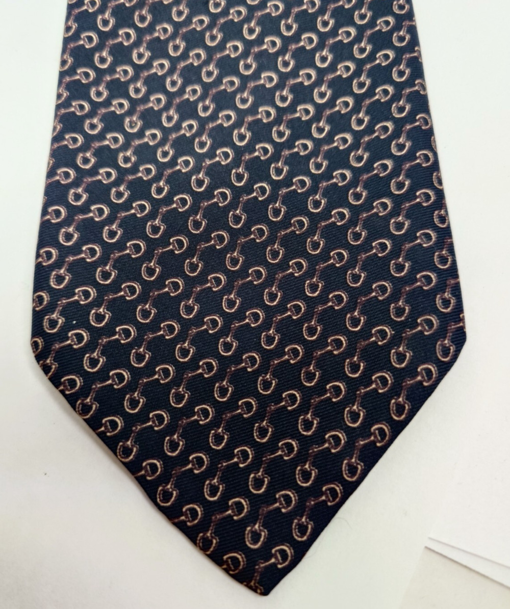Neiman Marcus Men's Tie Dark Blue Vtg necktie